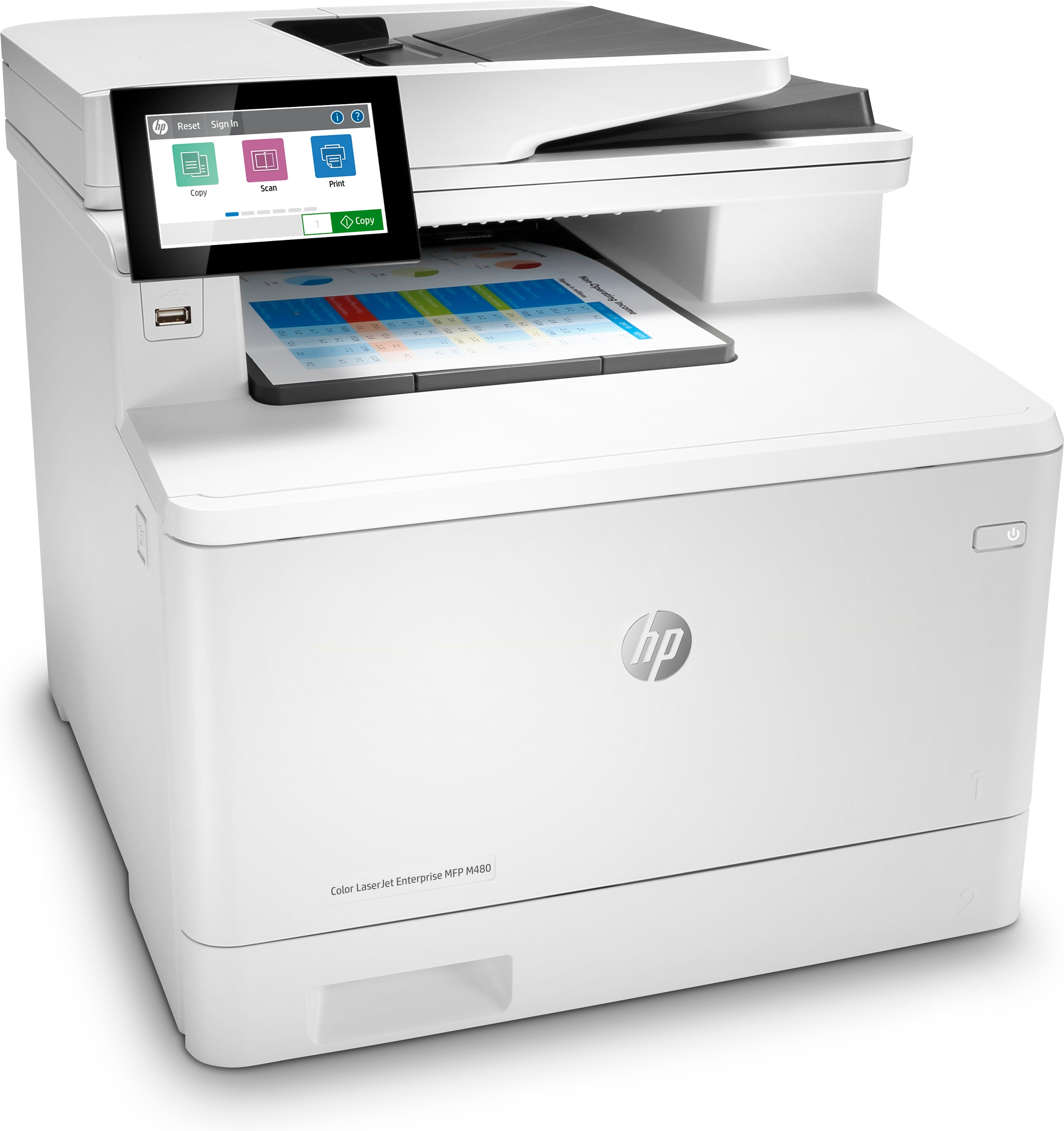 HP - Impressora Multifunções Laser HP Color LaserJet Enterprise MFP M480f