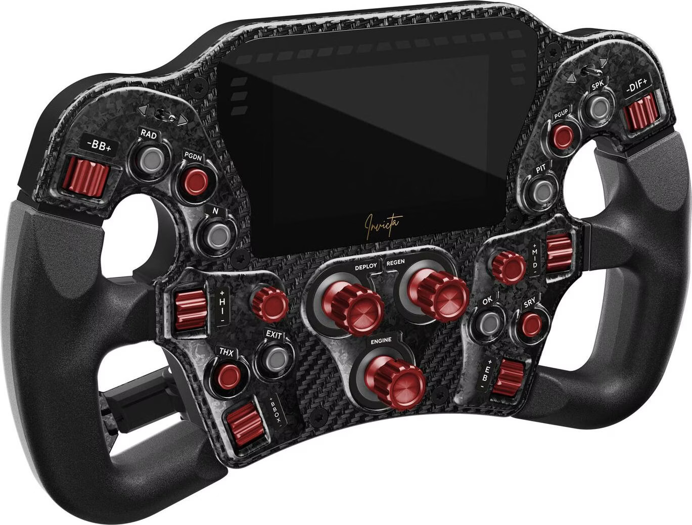 Picture of Picture of Volante Asetek SimSports Invicta Formula 4.3" LCD, USB-C, Red on Black