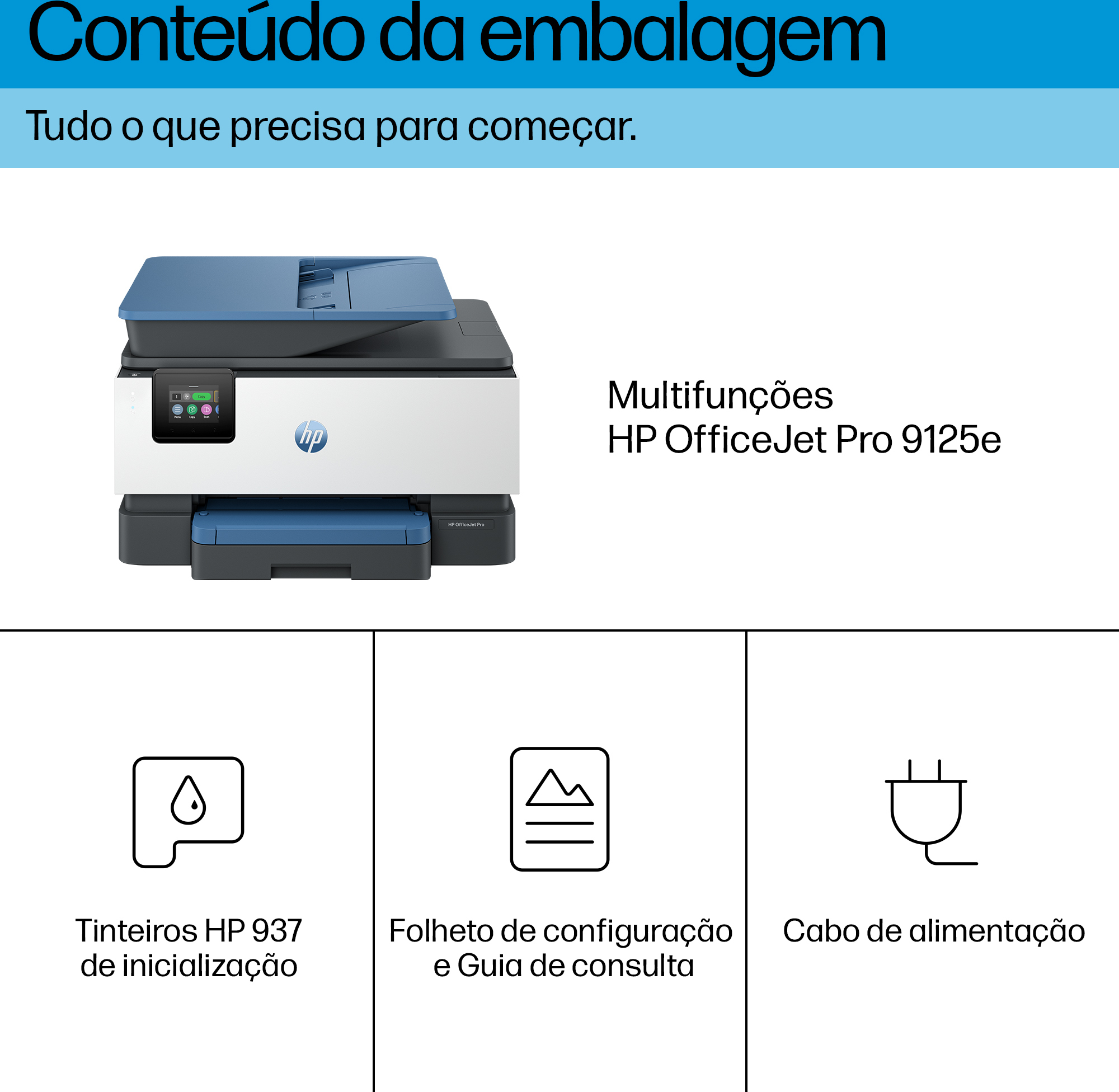  - Impresora Multifunción de Inyección de Tinta HP OfficeJet Pro 9125e Todo-en-Uno WiFi