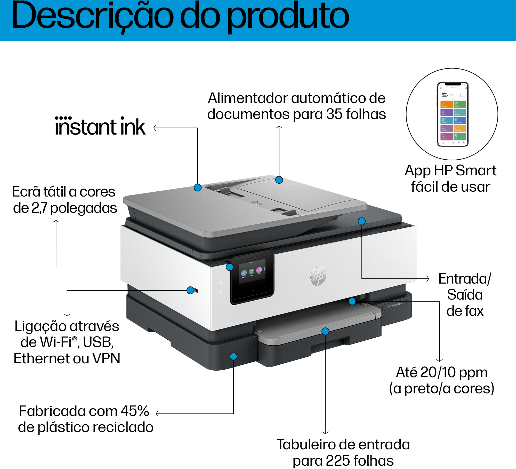  - Impresora Multifunción de Inyección de Tinta HP OfficeJet Pro 8134e Todo-en-Uno WiFi