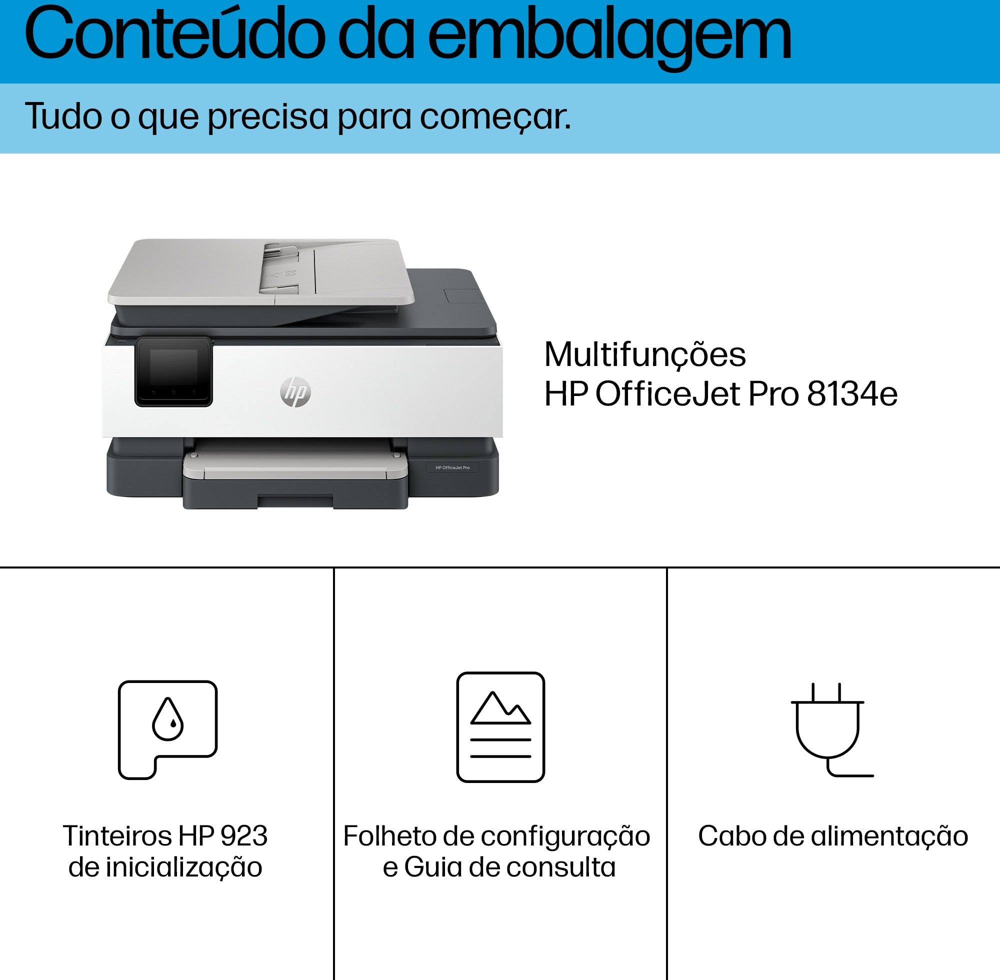  - Impresora Multifunción de Inyección de Tinta HP OfficeJet Pro 8134e Todo-en-Uno WiFi