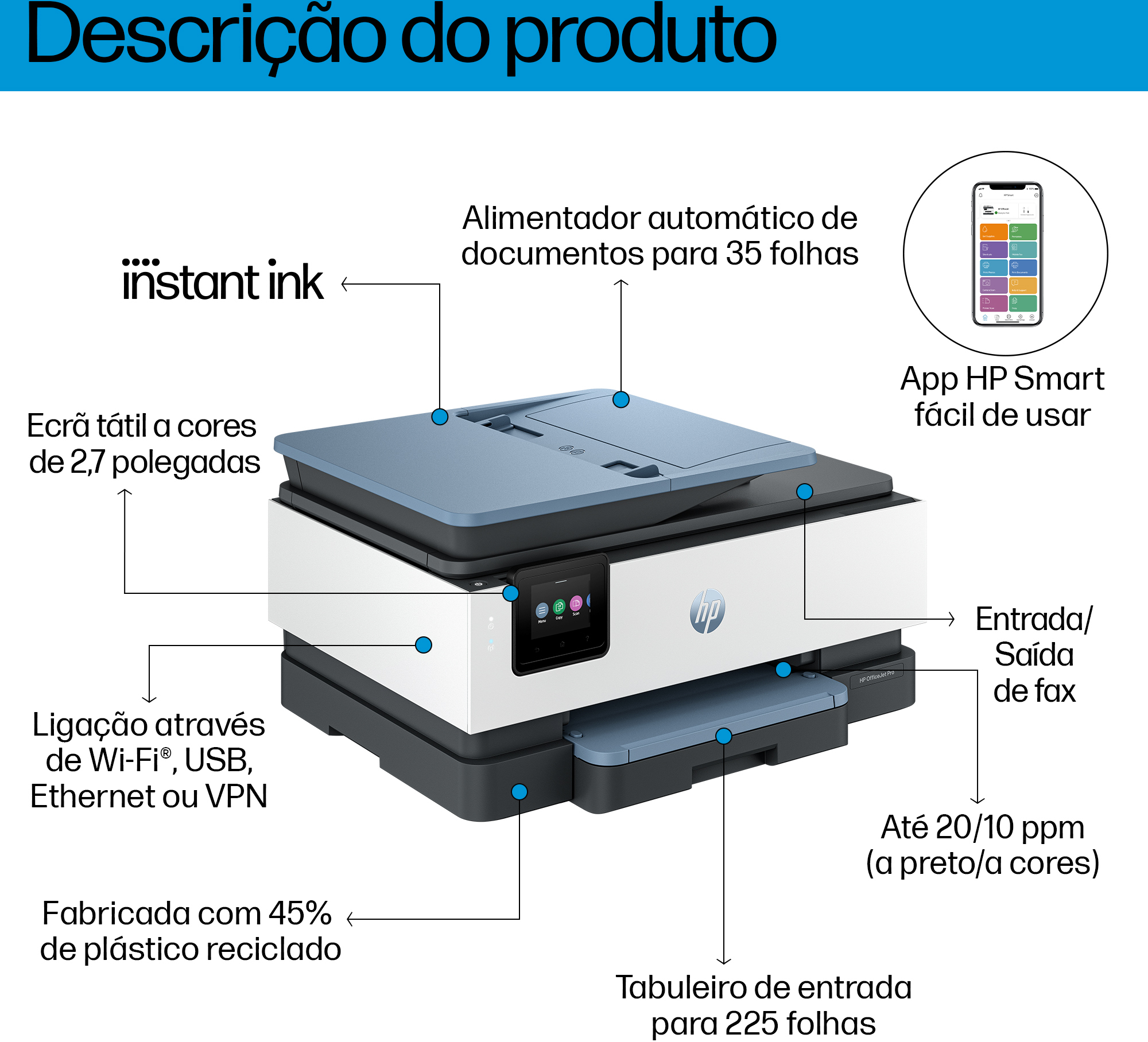  - Impresora Multifunción de Inyección de Tinta HP OfficeJet Pro 8135e Todo-en-Uno WiFi