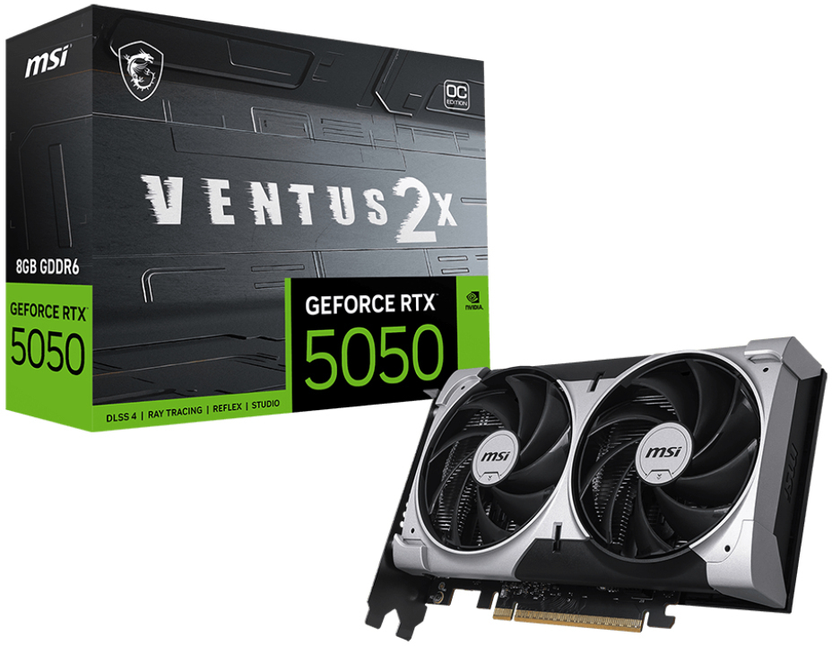 Picture of Picture of Tarjeta Gráfica MSI GeForce® RTX 5050 VENTUS 2X OC 8GB GDDR6 DLSS4