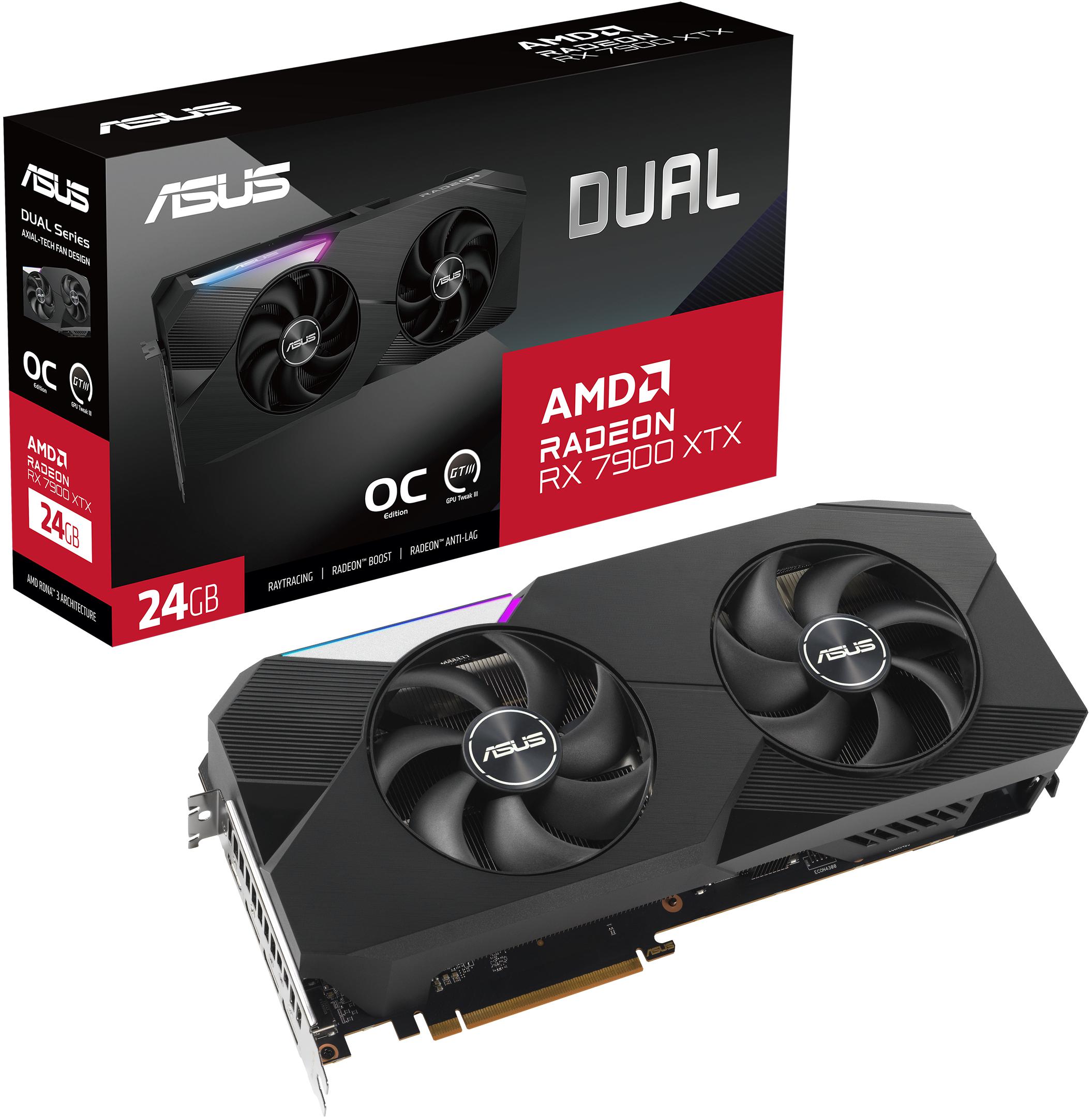 Asus - Tarjeta Gráfica Asus Radeon RX 7900 XTX Dual OC 24GB GDDR6