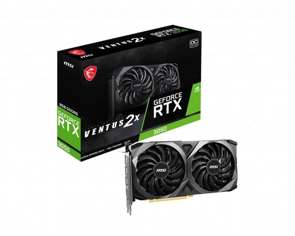 ** B Grade ** Tarjeta Gráfica MSI GeForce® RTX 3050 VENTUS 2X OC 8GB GDDR6