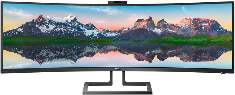 Philips - Monitor Curvo Philips 49" 499P9H VA Dual QHD 70Hz 5ms USB-C (65W) WebCam