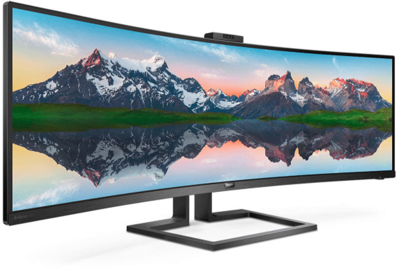 Philips - Monitor Curvo Philips 49" 499P9H VA Dual QHD 70Hz 5ms USB-C (65W) WebCam