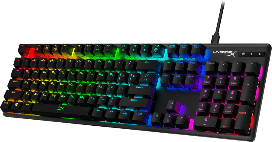 HyperX - Teclado Mecânico HyperX Alloy Origins RGB Gaming US Red Switches