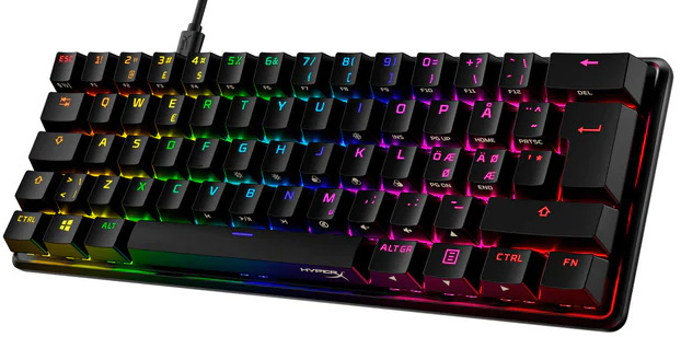 HyperX - Teclado Mecânico HyperX Alloy Origins 60 RGB Gaming US Red Switches