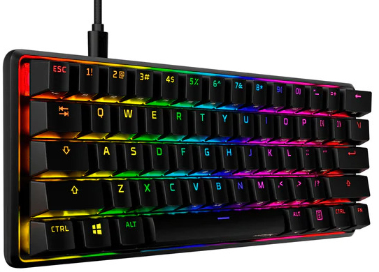 HyperX - Teclado Mecânico HyperX Alloy Origins 60 RGB Gaming US Red Switches