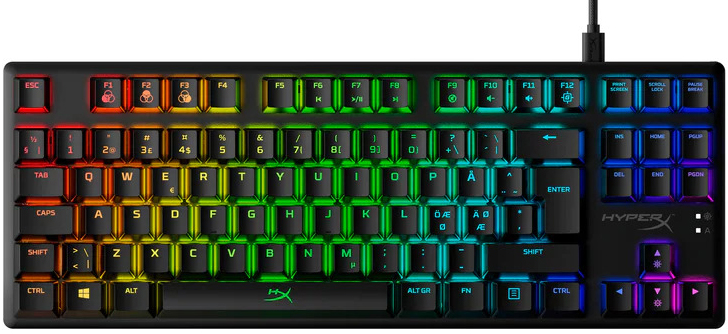 Teclado Mecânico HyperX Alloy Origins Core RGB Gaming US HyperX Blue Switches