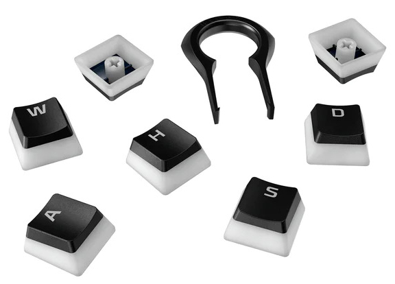 HyperX - Kit Teclas HyperX Pudding Keycaps Full Key Set Negro PBT Layyt US