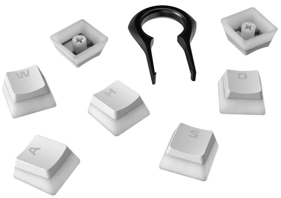 HyperX - Kit Teclas HyperX Pudding Keycaps Full Key Set Blanco PBT Layyt US