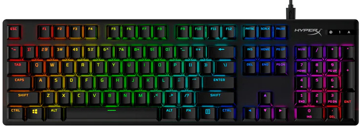 HyperX - Kit Teclas HyperX Pudding Keycaps Full Key Set Dyble Shot Negro PBT Layyt US