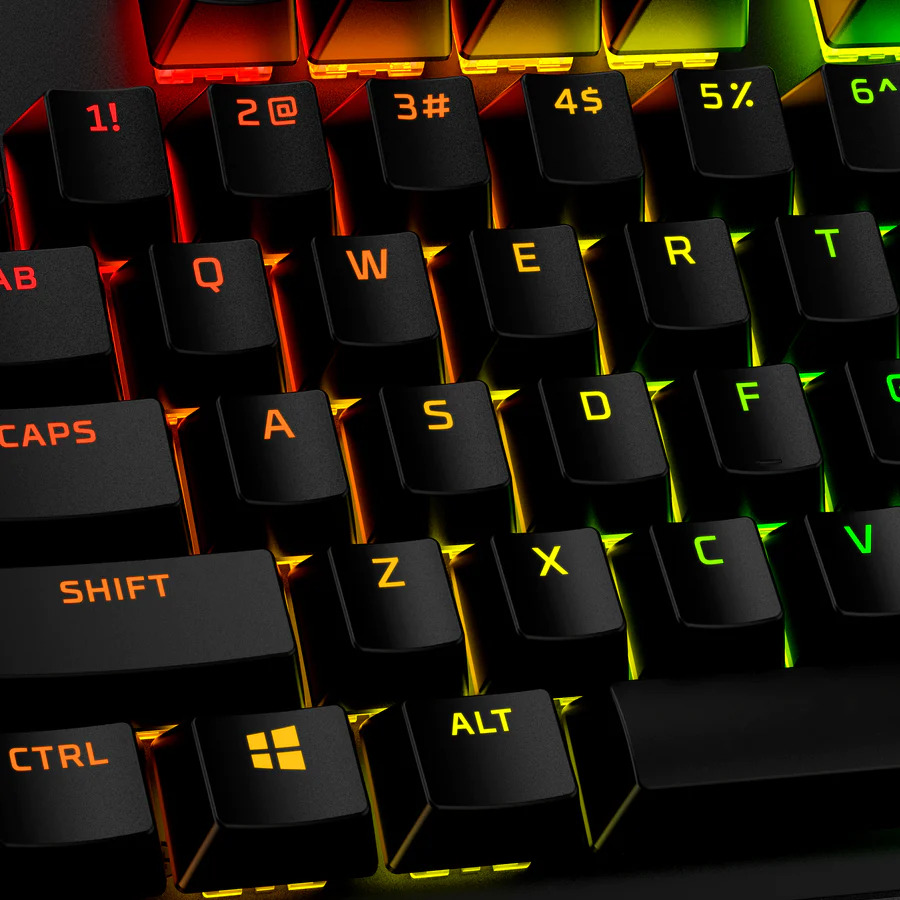 HyperX - Kit Teclas HyperX Pudding Keycaps Full Key Set Dyble Shot Negro PBT Layyt US