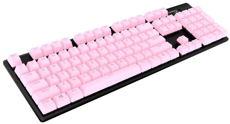 HyperX - Kit Teclas HyperX Pudding Keycaps Full Key Set Dyble Shot Rosa PBT Layyt US