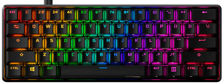 Teclado Mecânico HyperX Alloy Origins 60 RGB Gaming US Aqua Switches