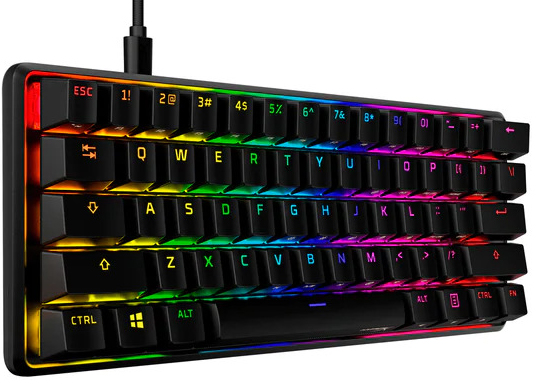 HyperX - Teclado Mecânico HyperX Alloy Origins 60 RGB Gaming US Aqua Switches