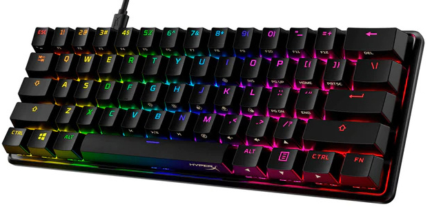 HyperX - Teclado Mecânico HyperX Alloy Origins 60 RGB Gaming US Aqua Switches