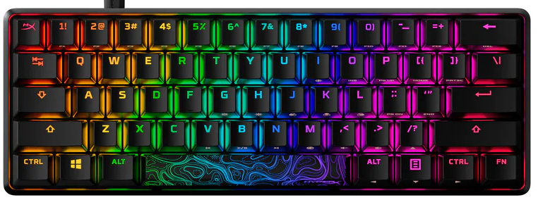 HyperX - Teclado Mecânico HyperX Alloy Origins 60 RGB Gaming US Aqua Switches