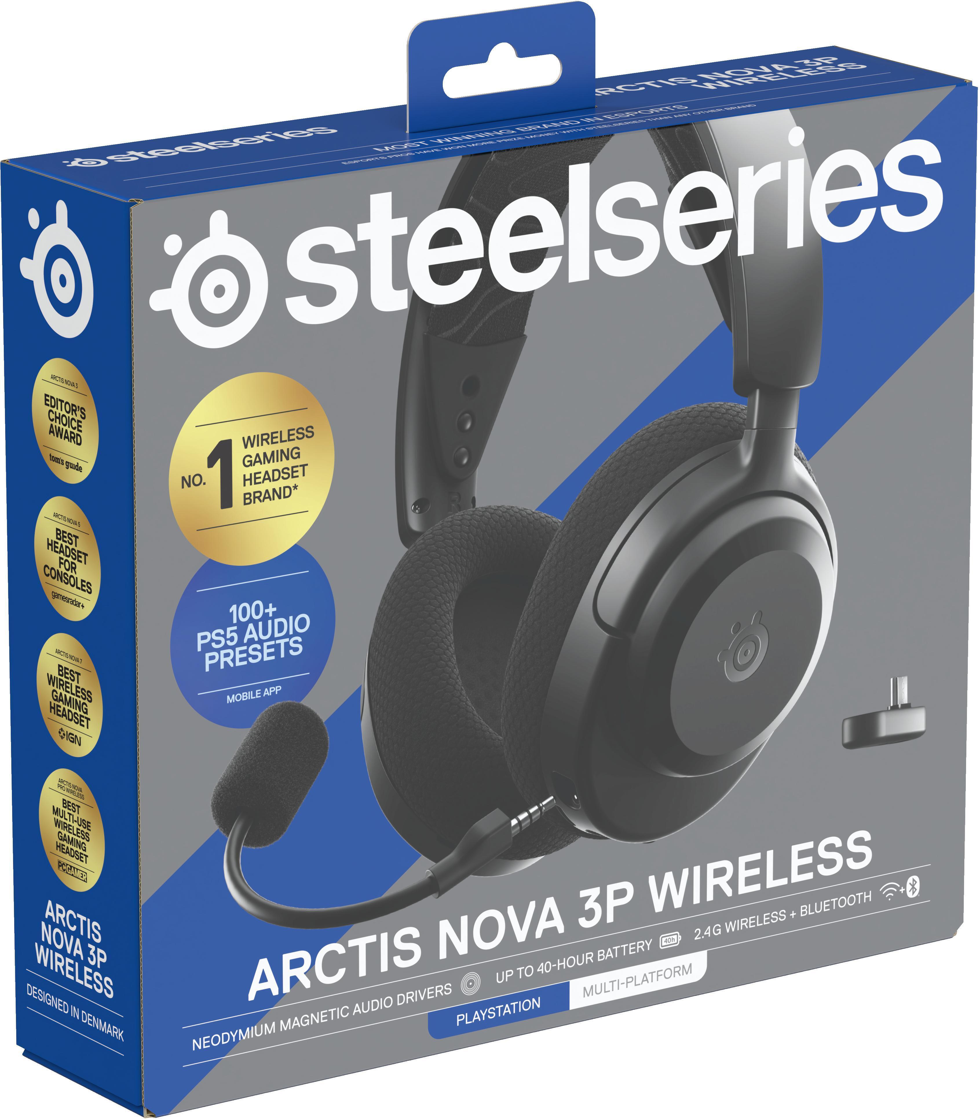SteelSeries - Auriculares SteelSeries Arctis Nova 3P Wireless/Bluetooth Negro