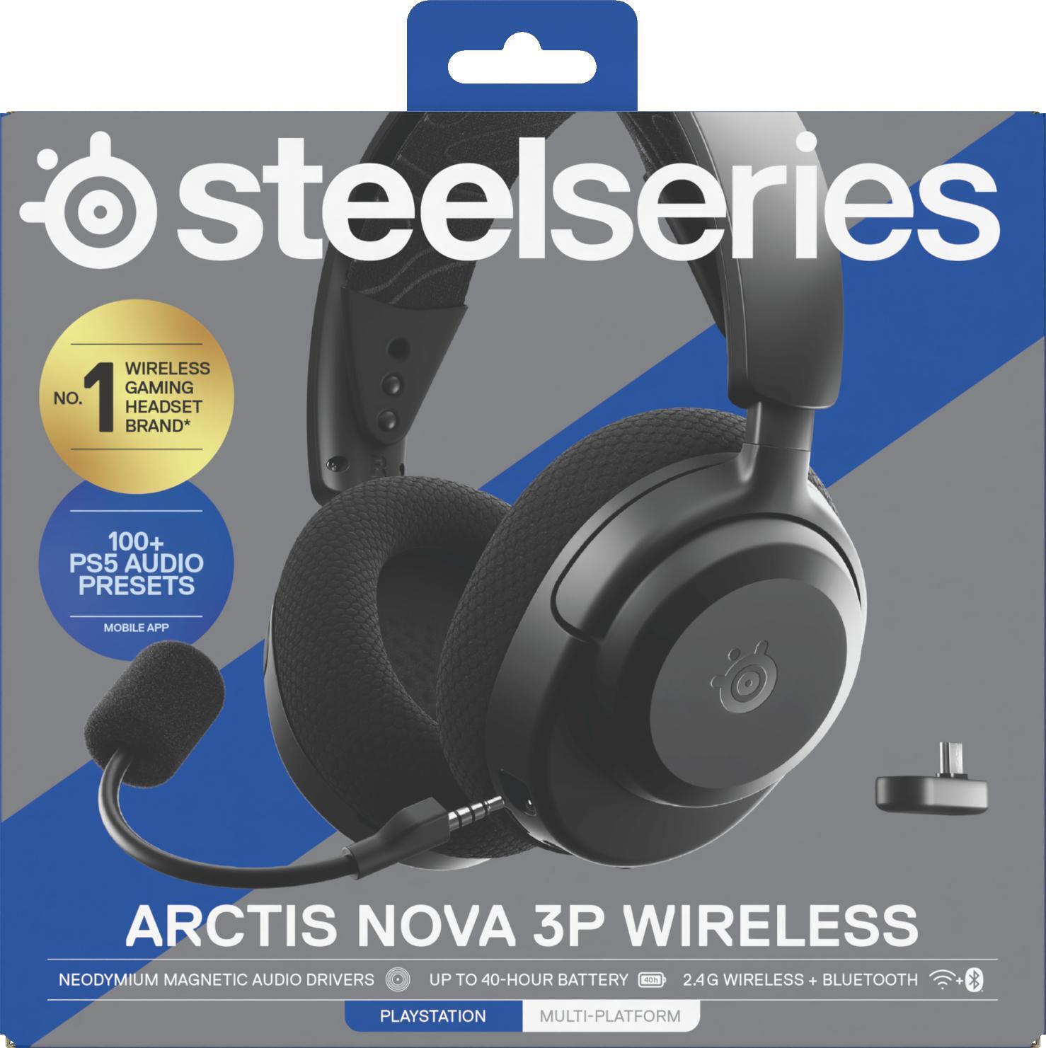SteelSeries - Auriculares SteelSeries Arctis Nova 3P Wireless/Bluetooth Negro