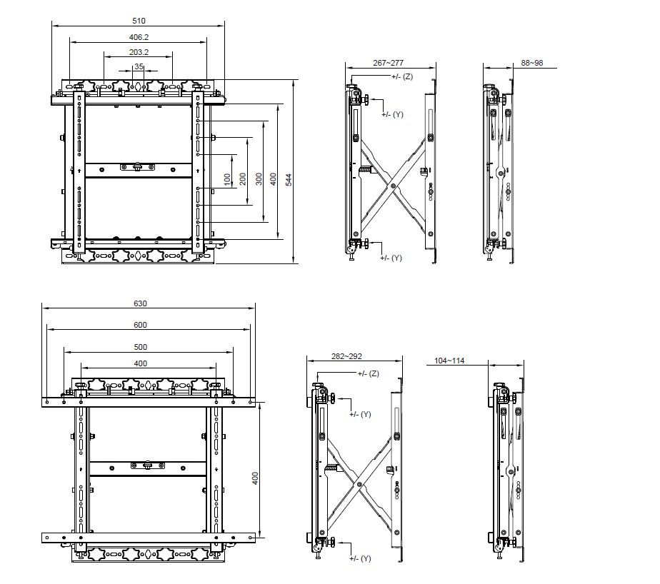 Equip - Soporte de Pared Equip para TV 19" a 70" Push-In/Pop-Out Bracket