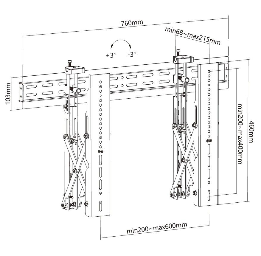 Equip - Soporte de Pared Equip para TV 37" a 70" Pop-Out Bracket