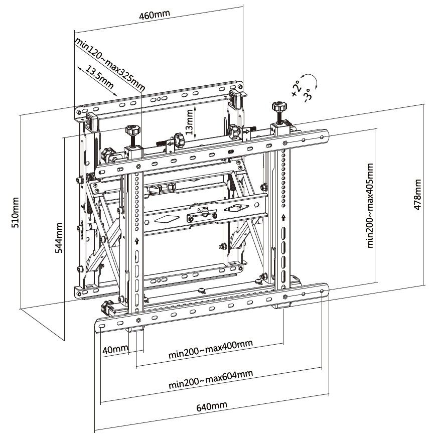 Equip - Soporte de Pared Equip para TV 45" a 70" Pop-Out Bracket