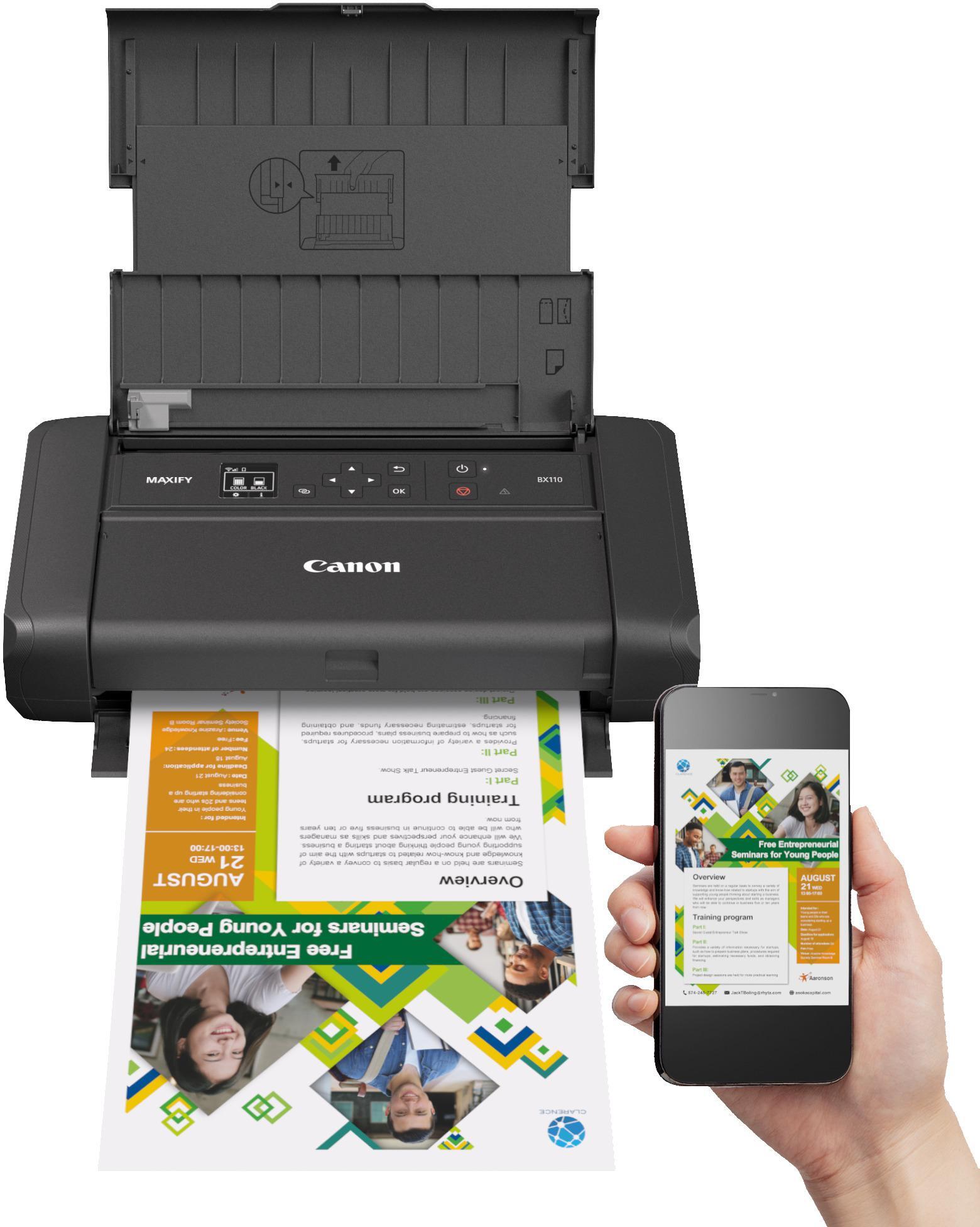 Canon - Impressora Canon MAXIFY BX110 Portátil com Bateria