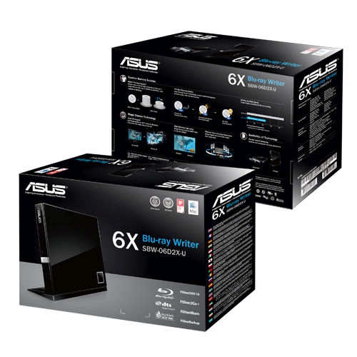 Asus - Grabadora Blu-Ray Asus SBW-06D2X-U/BLK/G/AS Gravador 6x Negro