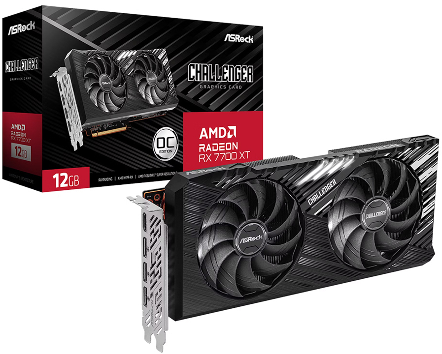 ASRock - ** B Grade ** Tarjeta Gráfica ASRock Radeon RX 7700 XT Challenger OC 12GB GDDR6