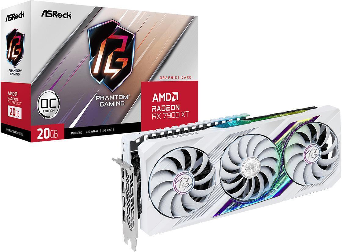 ASRock - Tarjeta Gráfica ASRock Radeon RX 7900 XT Phantom Gaming White OC 20GB GDDR6