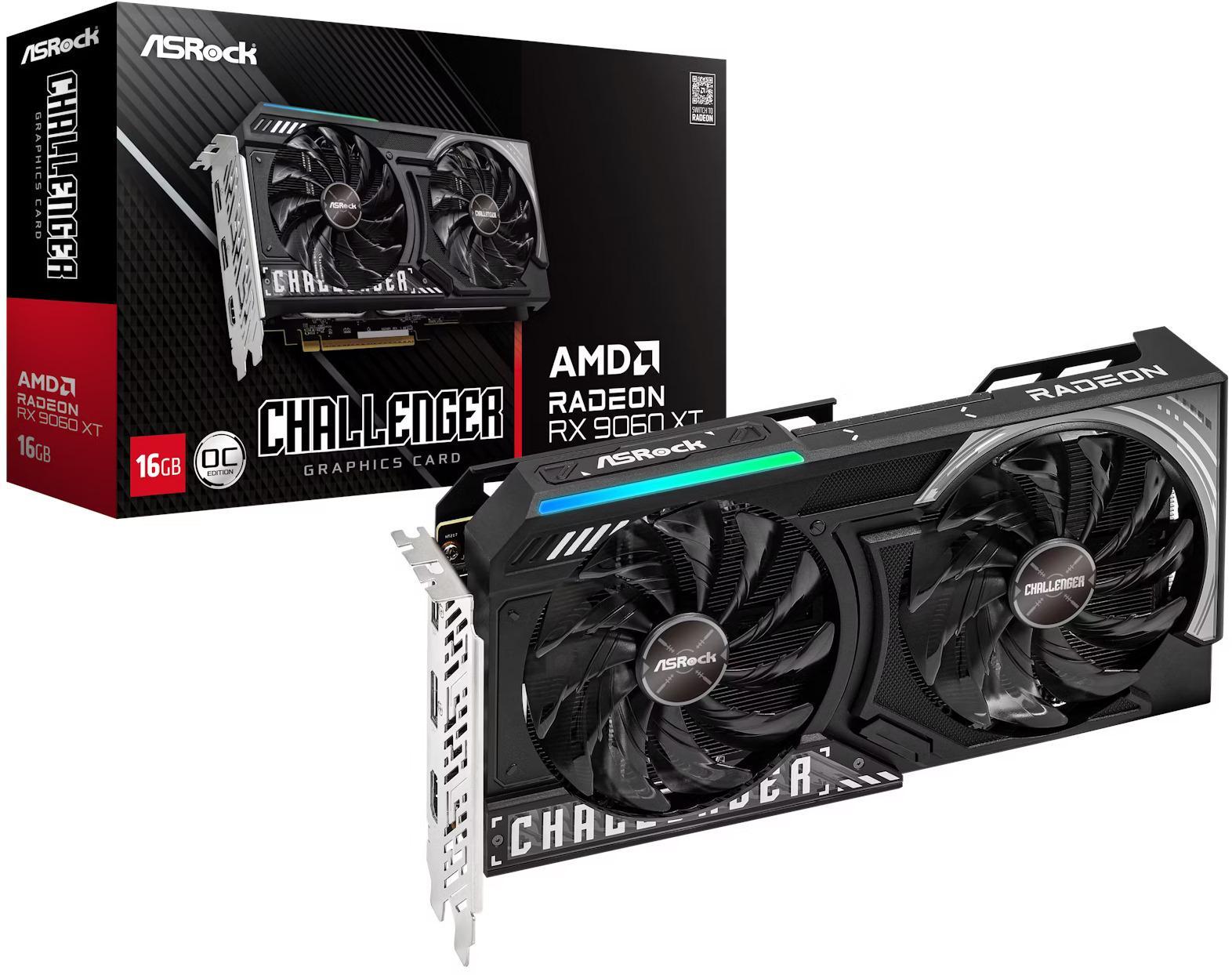 ASRock - Gráfica ASRock Radeon RX 9060 XT Challenger OC 16GB GDDR6