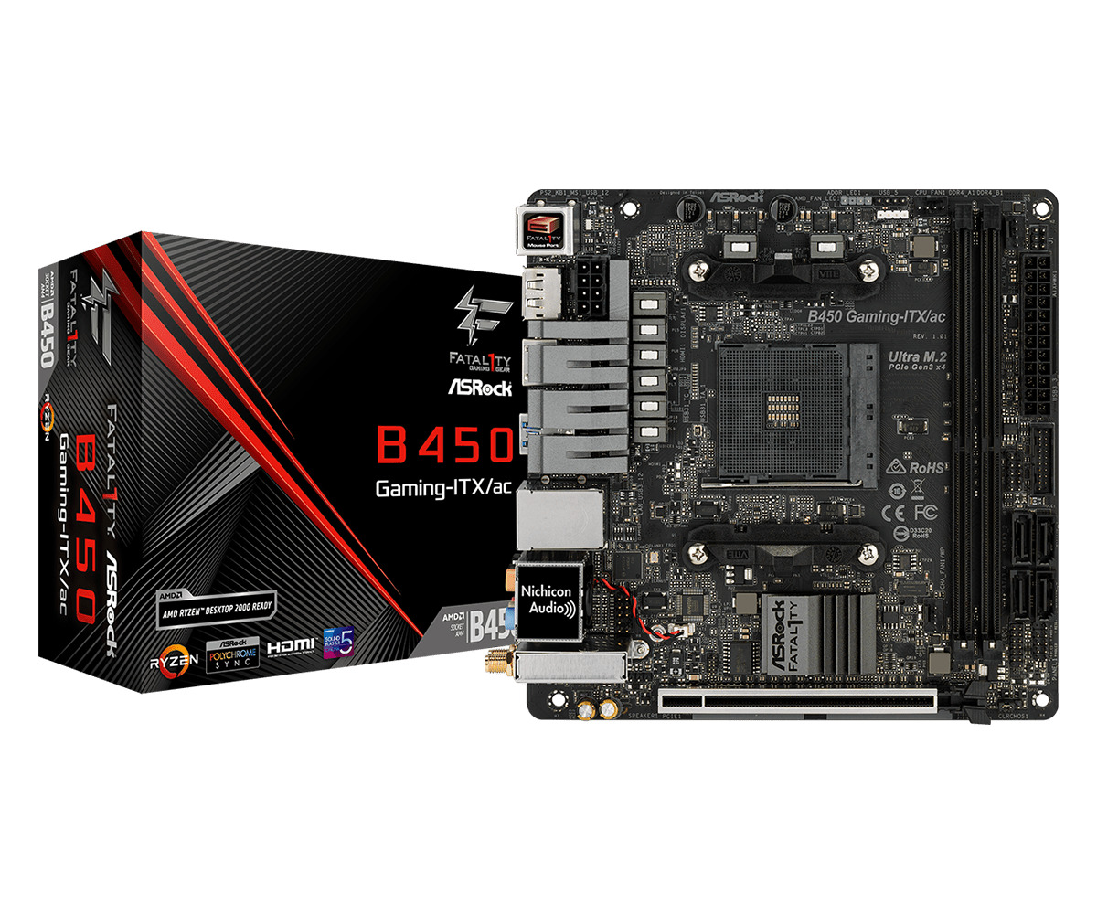 ASRock - ** B Grade ** Placa Base ASRock B450 Gaming Fatal1ty ITX/ac