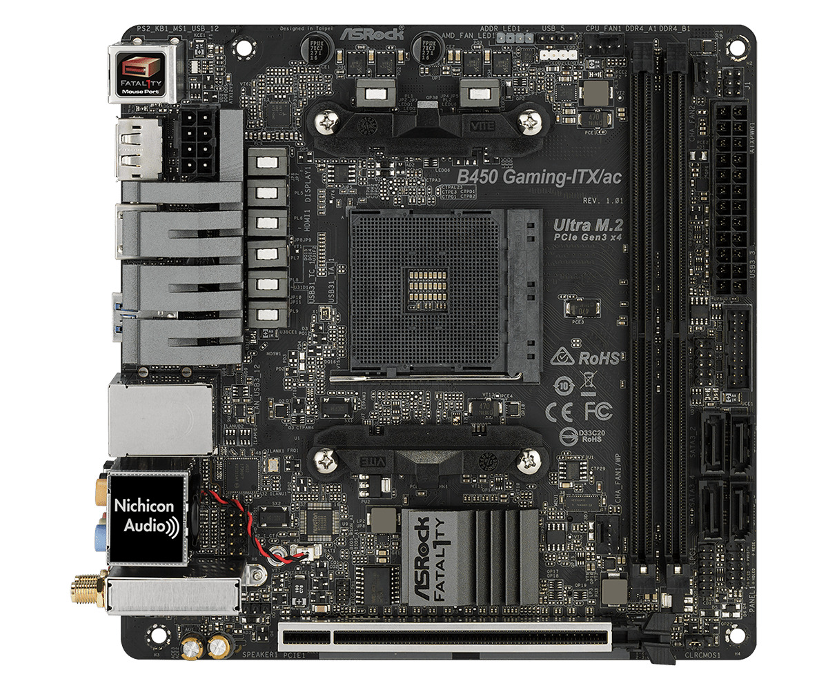 ASRock - ** B Grade ** Placa Base ASRock B450 Gaming Fatal1ty ITX/ac