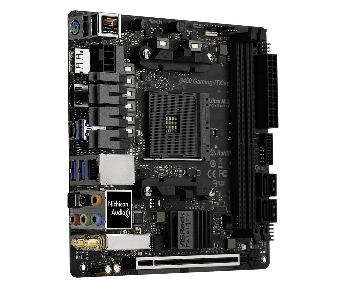 ASRock - ** B Grade ** Placa Base ASRock B450 Gaming Fatal1ty ITX/ac