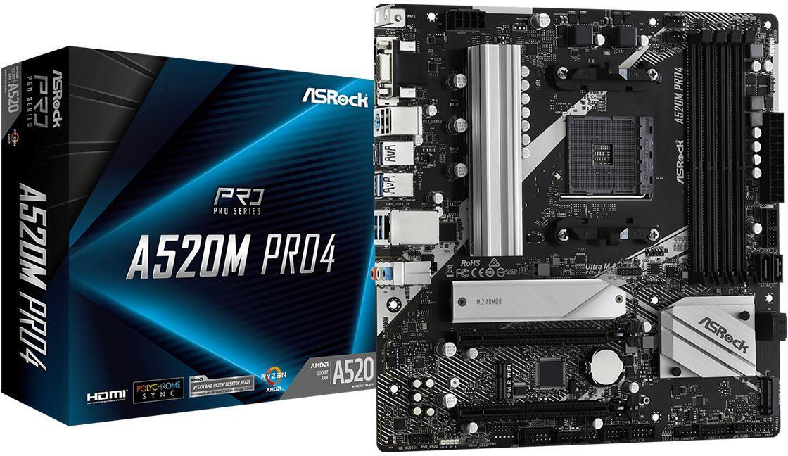 ASRock - Placa Base ASRock A520M Pro4