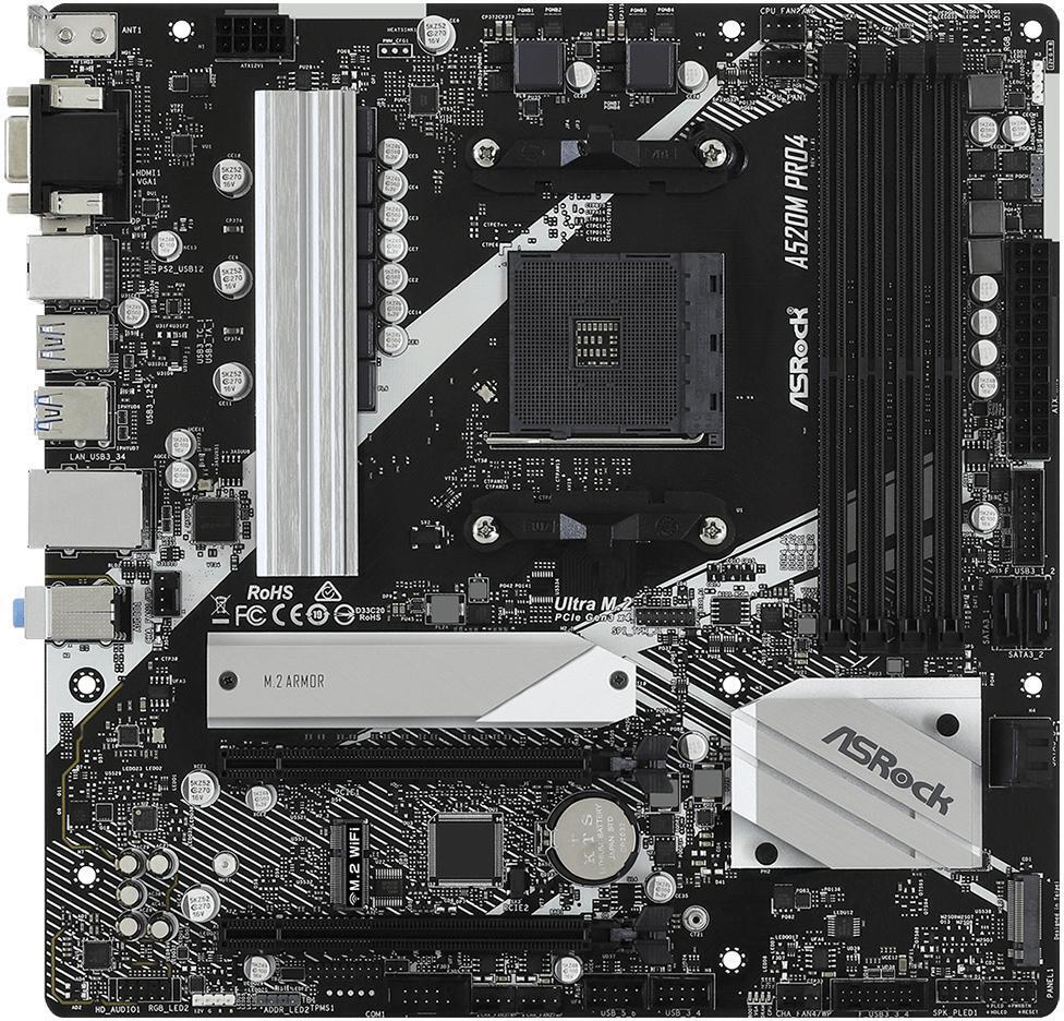 ASRock - Placa Base ASRock A520M Pro4