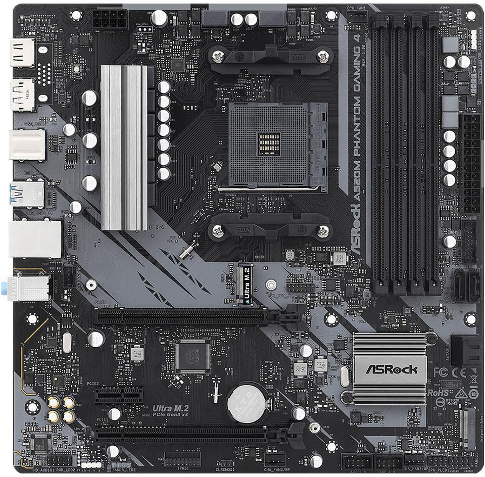 ASRock - Placa Base ASRock A520M Phantom Gaming 4