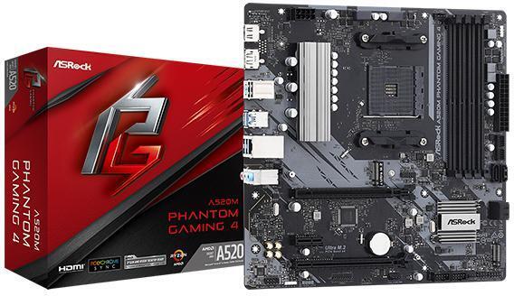 ASRock - Placa Base ASRock A520M Phantom Gaming 4