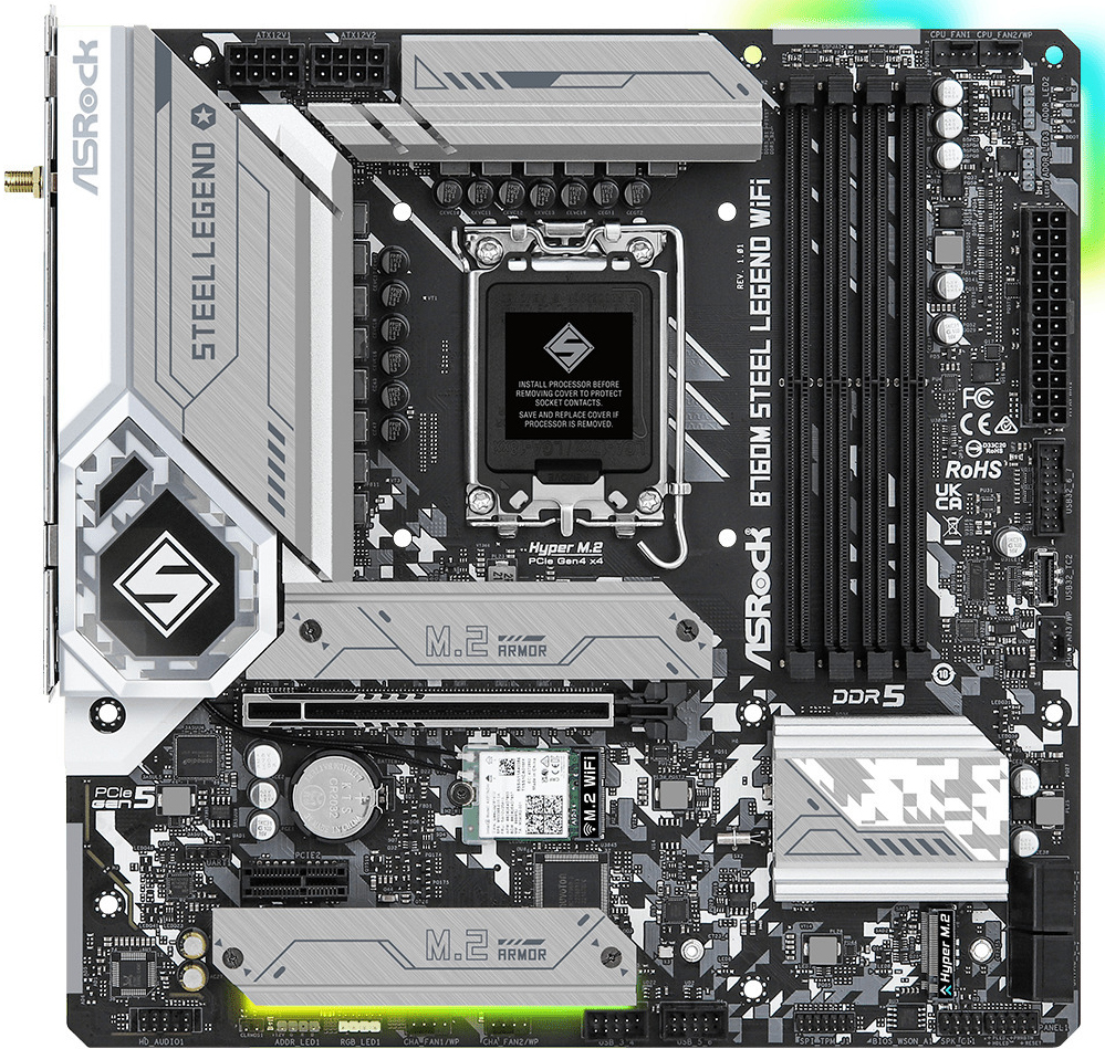 ASRock - Placa Base ASRock B760M Steel Legend