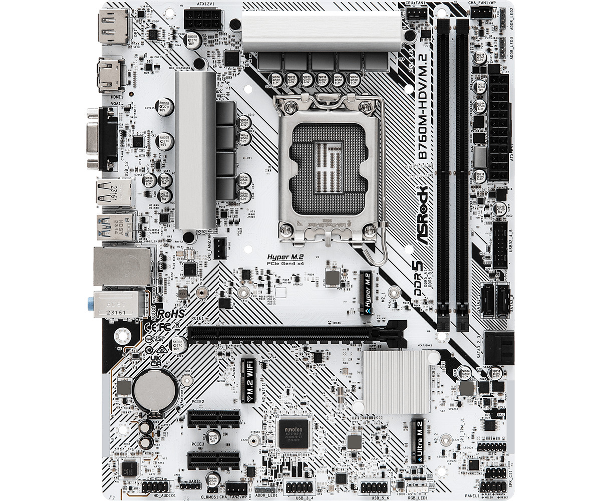 ASRock - Placa Base ASRock B760M-HDV/M.2 D5