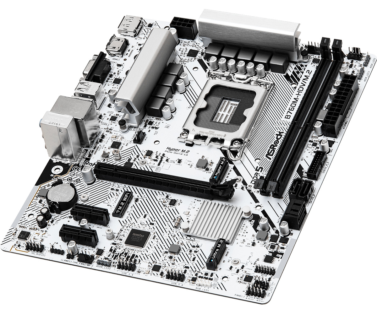 ASRock - Placa Base ASRock B760M-HDV/M.2 D5