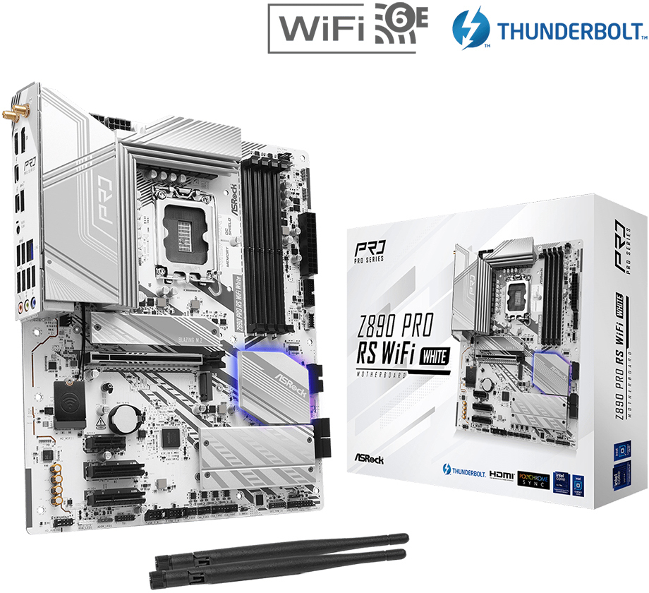 Placa Base ASRock Z890 Pro RS WiFi White