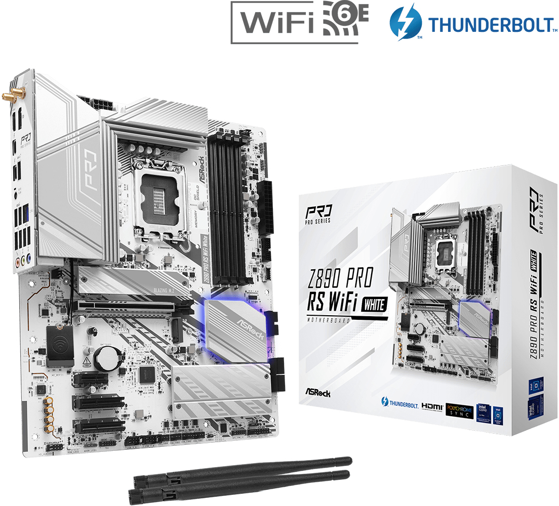 ASRock - Placa Base ASRock Z890 Pro RS WiFi White