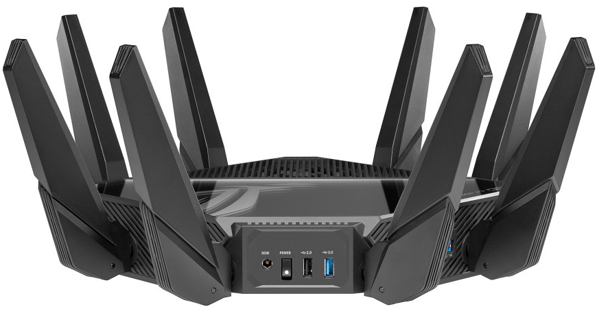 Asus - Router Gaming Asus ROG Rapture GT-AXE16000 Quad-Band 1x 2.5Gbps + Gigabit WIFI 6