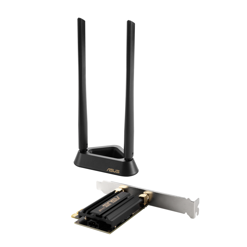 Asus - Tarjeta de Red Asus PCI Express PCE-AXE59BT Tri-Band AXE5400 WiFi 6E + Bluetooth 5.2