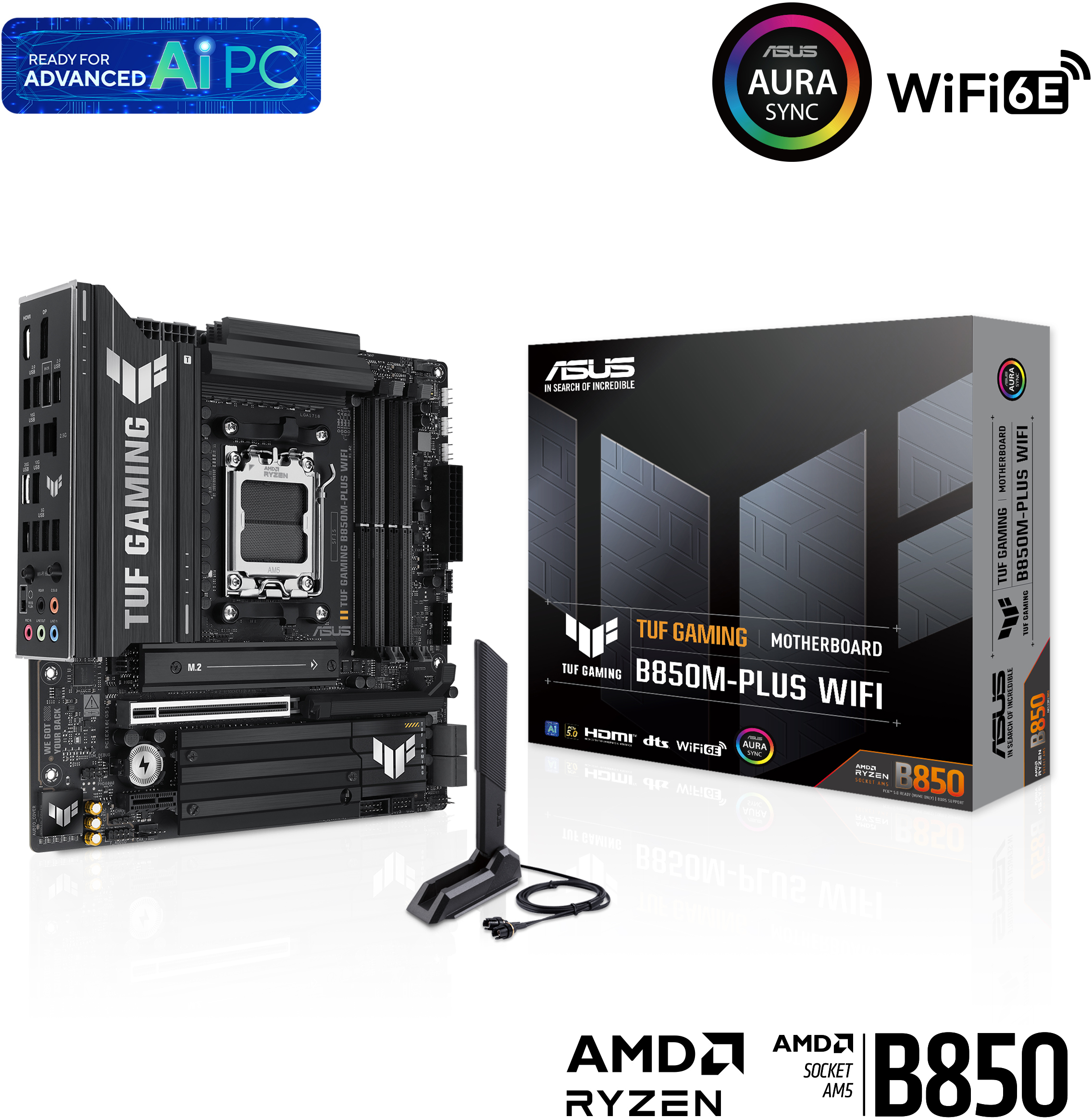 Asus - Placa Base Asus TUF B850M-Plus Gaming WiFi