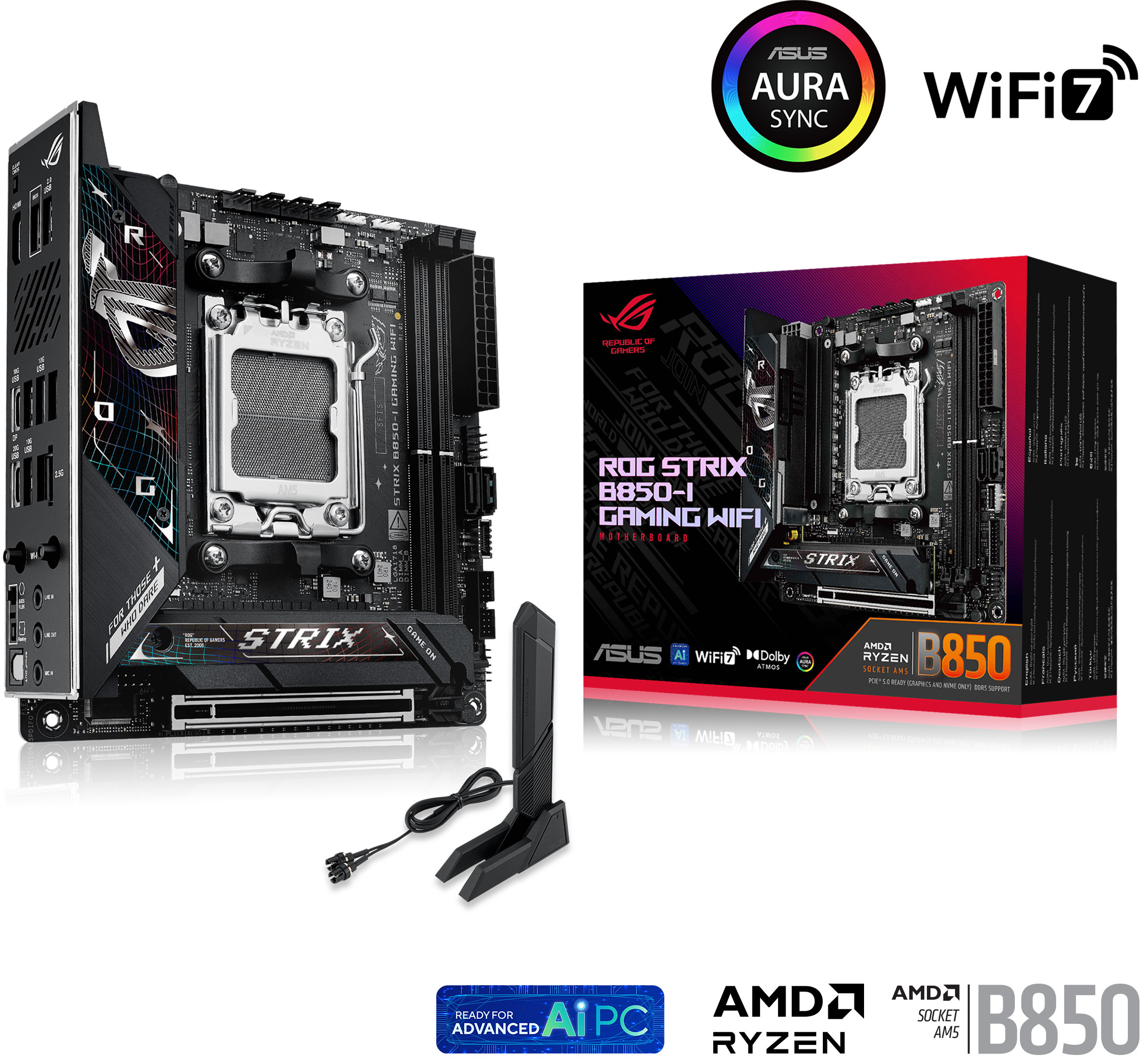 Asus - Placa Base Asus ROG Strix B850-I Gaming WiFi